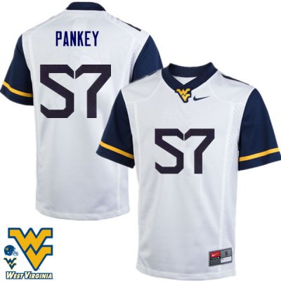 Men's West Virginia Mountaineers NCAA #57 Adam Pankey White Authentic Nike Stitched College Football Jersey XZ15D05WV